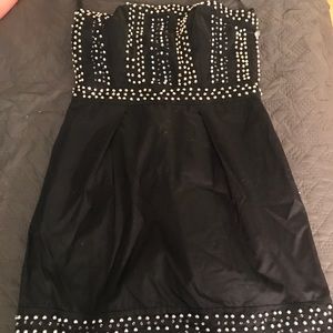 French connection dress beautiful with silver and gold metal